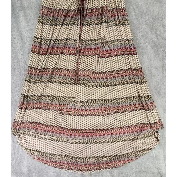 Forcynthia Dress Womens Large Paisley Boho High Low Strapless Tube Beachwear - Picture 8 of 10